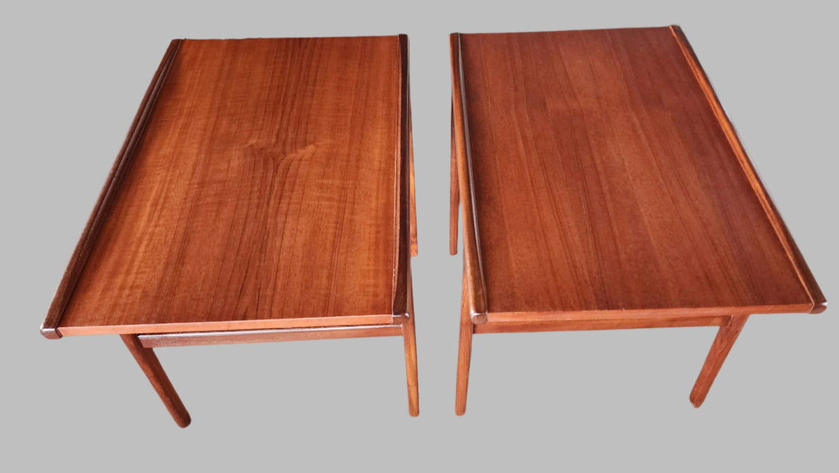 2 REFINISHED Mid Century Modern Teak Accent Tables