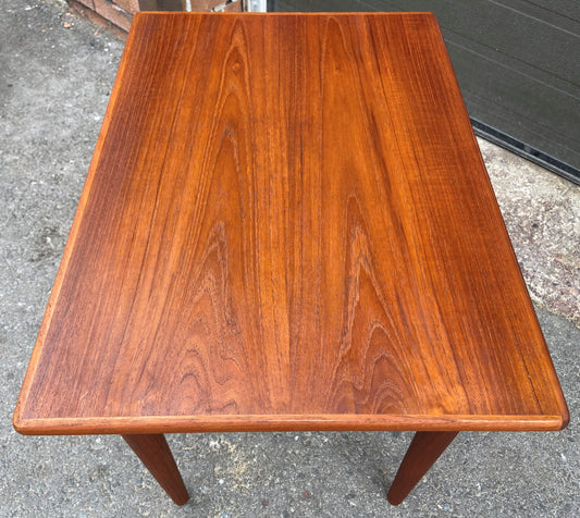 REFINISHED Danish Mid Century Modern Teak Accent Table