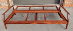 Choose Fabric***REFINISHED Mid Century Modern Solid Teak Sofa - Bed 10
