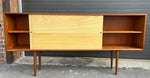 REFINISHED Mid Century Modern Teak & Birch Cabinet Narrow, 70.75
