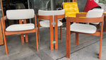 2 REFINISHED REUPHOLSTERED in Maharam Mid Century Modern teak armchairs, Perfect (3 pairs available) 6