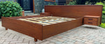 REFINISHED Danish Queen Mid Century Modern Teak Bed w floating nightstands, PERFECT 4