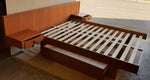 RESERVED for Martin H.***  REFINISHED MCM Teak Bed w floating nightstands & storage Queen - Mid Century Modern Toronto 3