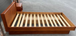 REFINISHED MCM Teak Platform Bed Single w Storage Drawer & Nightstand, Perfect 5