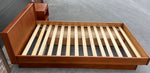 REFINISHED MCM Teak Platform Bed Single w Storage Drawer & Nightstand, Perfect 8