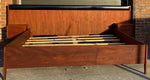 REFINISHED Danish MCM Teak Bed King w Floating Nightstands, PERFECT 1