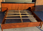 REFINISHED Danish MCM Teak Bed King w Floating Nightstands, PERFECT 2