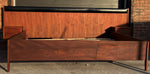 REFINISHED Danish MCM Teak Bed King w Floating Nightstands, PERFECT 4