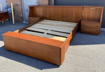 REFINISHED MCM Teak Queen Bed, Nightstands, Blanket Box & Dresser 9 Drawers 2