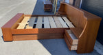 REFINISHED MCM Teak Queen Bed, Nightstands, Blanket Box & Dresser 9 Drawers 5