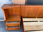 REFINISHED MCM Teak Queen Bed, Nightstands, Blanket Box & Dresser 9 Drawers 7