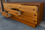 REFINISHED MCM Teak Queen Bed, Nightstands, Blanket Box & Dresser 9 Drawers 10