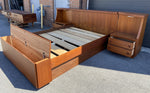 REFINISHED MCM Teak Queen Bed, Nightstands, Blanket Box & Dresser 9 Drawers 11