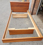 REFINISHED MCM Teak Platform Bed Single w Storage Drawer & Nightstand, Perfect 11