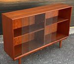 REFINISHED Danish Mid Century Modern Teak Bookcase Console, Perfect 1