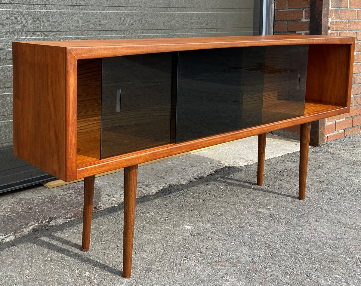REFINISHED Mid Century Modern Teak Bookcase Display 5 ft Perfect