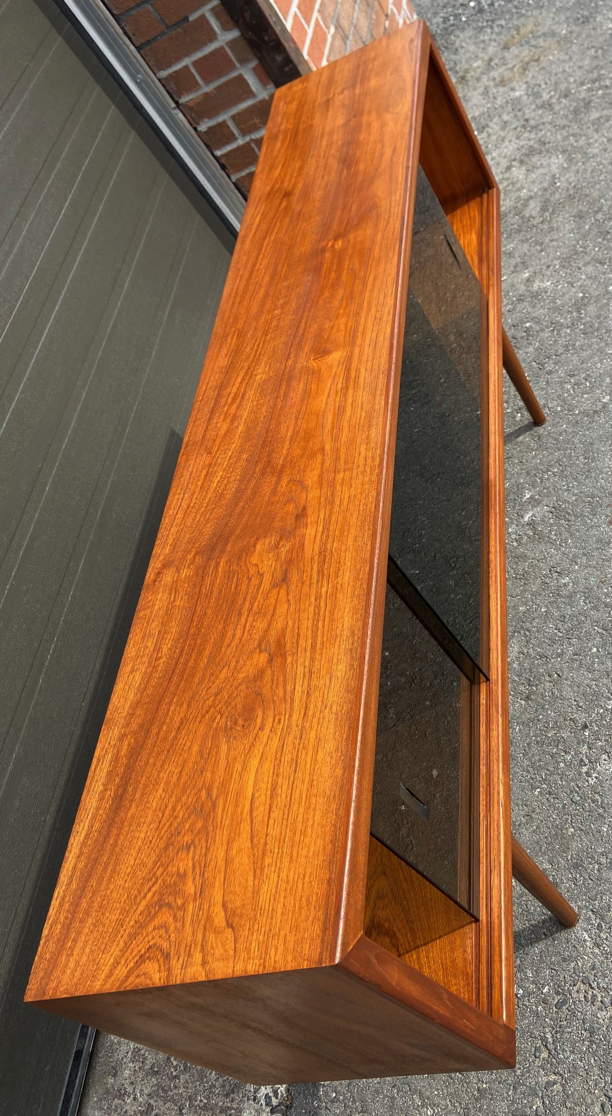 REFINISHED Mid Century Modern Teak Bookcase Display 5 ft Perfect