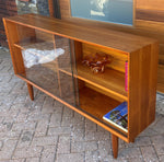 REFINISHED Mid Century Modern Teak Bookcase Display 5 ft 3