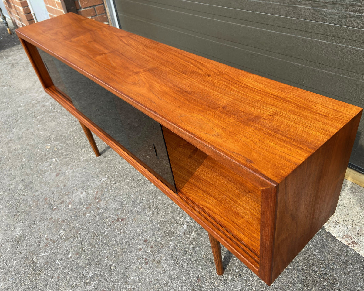 REFINISHED Mid Century Modern Teak Bookcase Display 5 ft Perfect