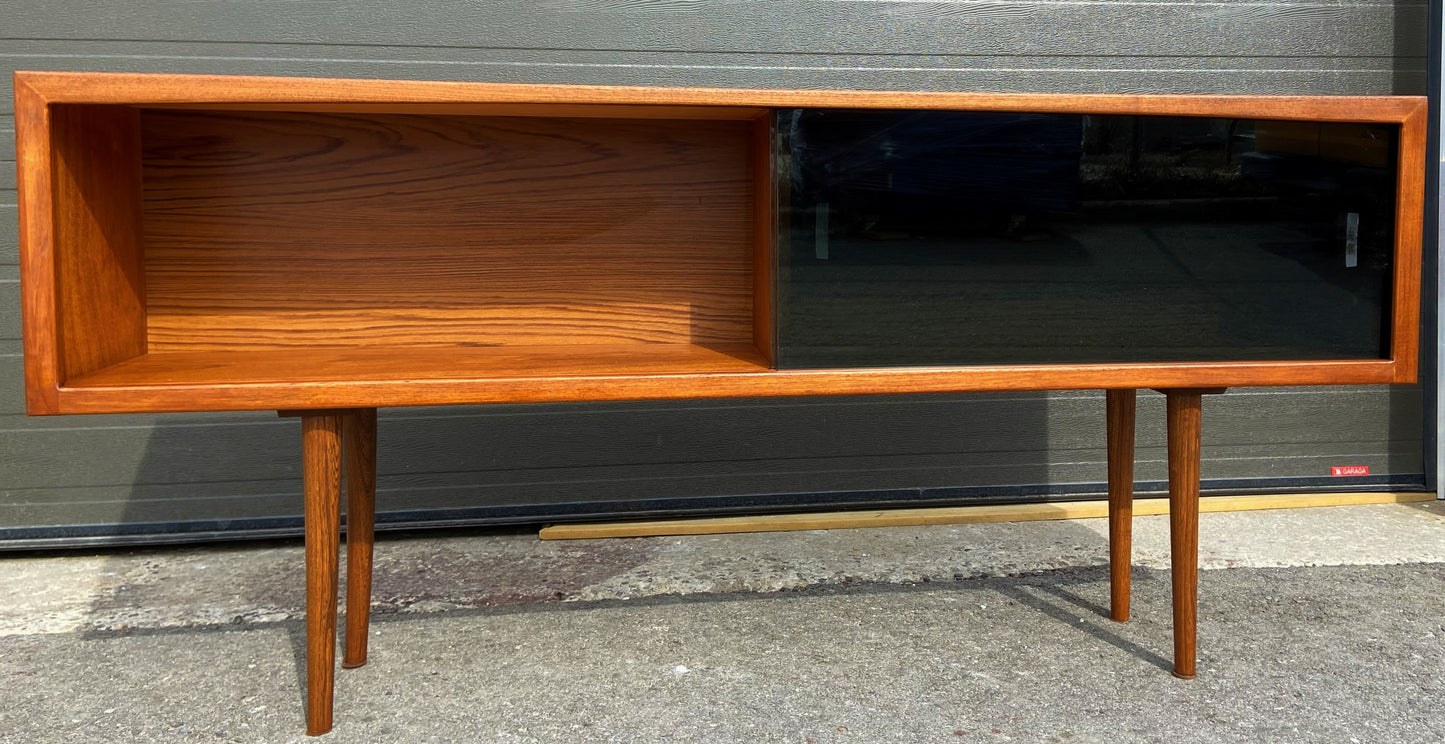 REFINISHED Mid Century Modern Teak Bookcase Display 5 ft Perfect