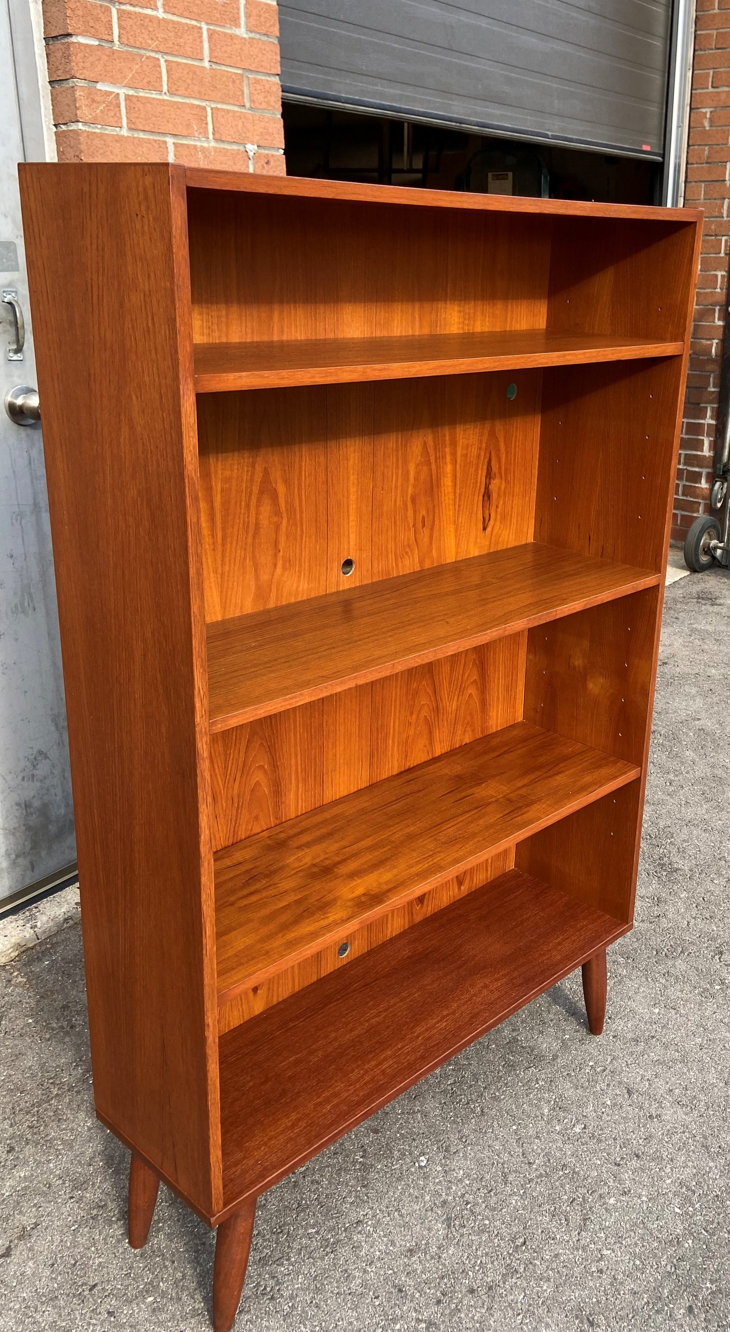 REFINISHED Mid Century Modern Teak Bookcase