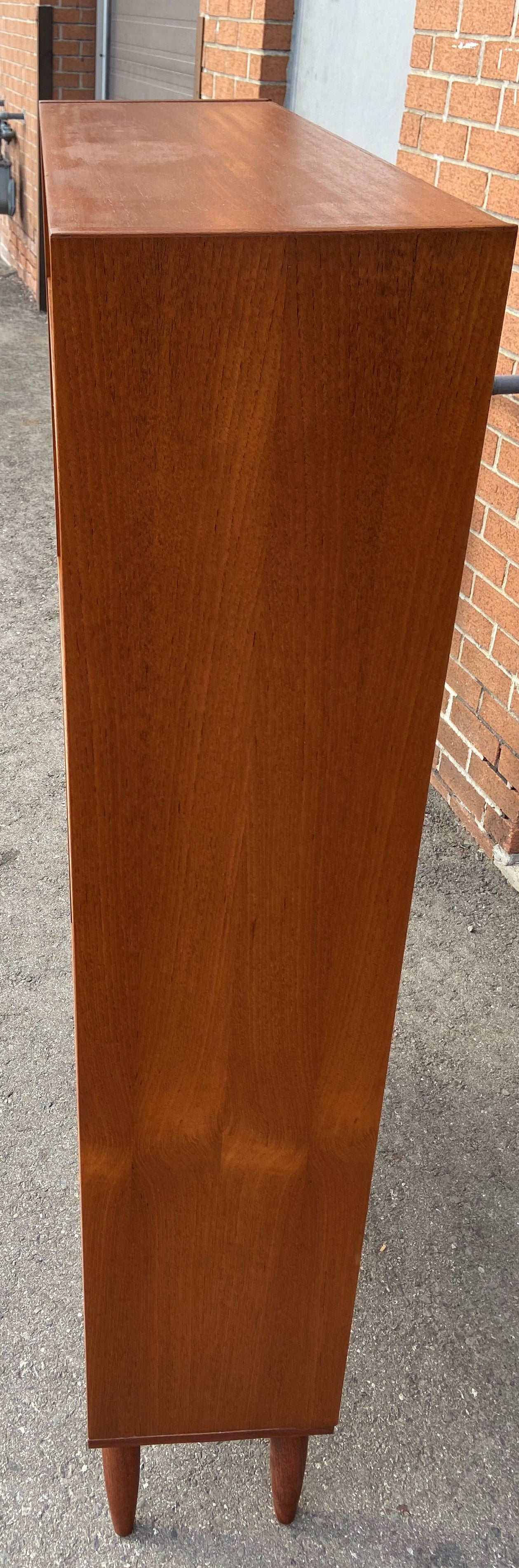 REFINISHED Mid Century Modern Teak Bookcase