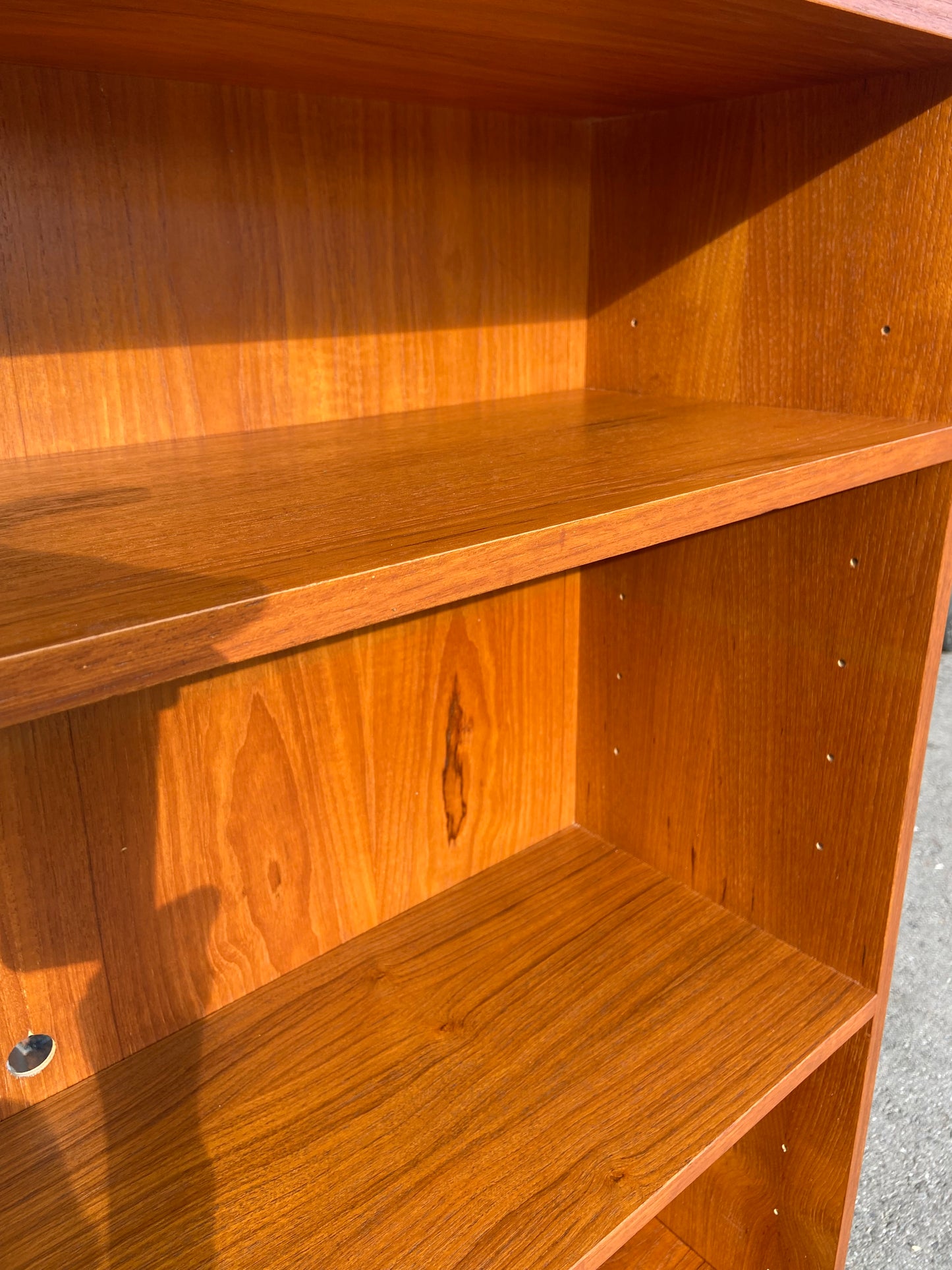 REFINISHED Mid Century Modern Teak Bookcase