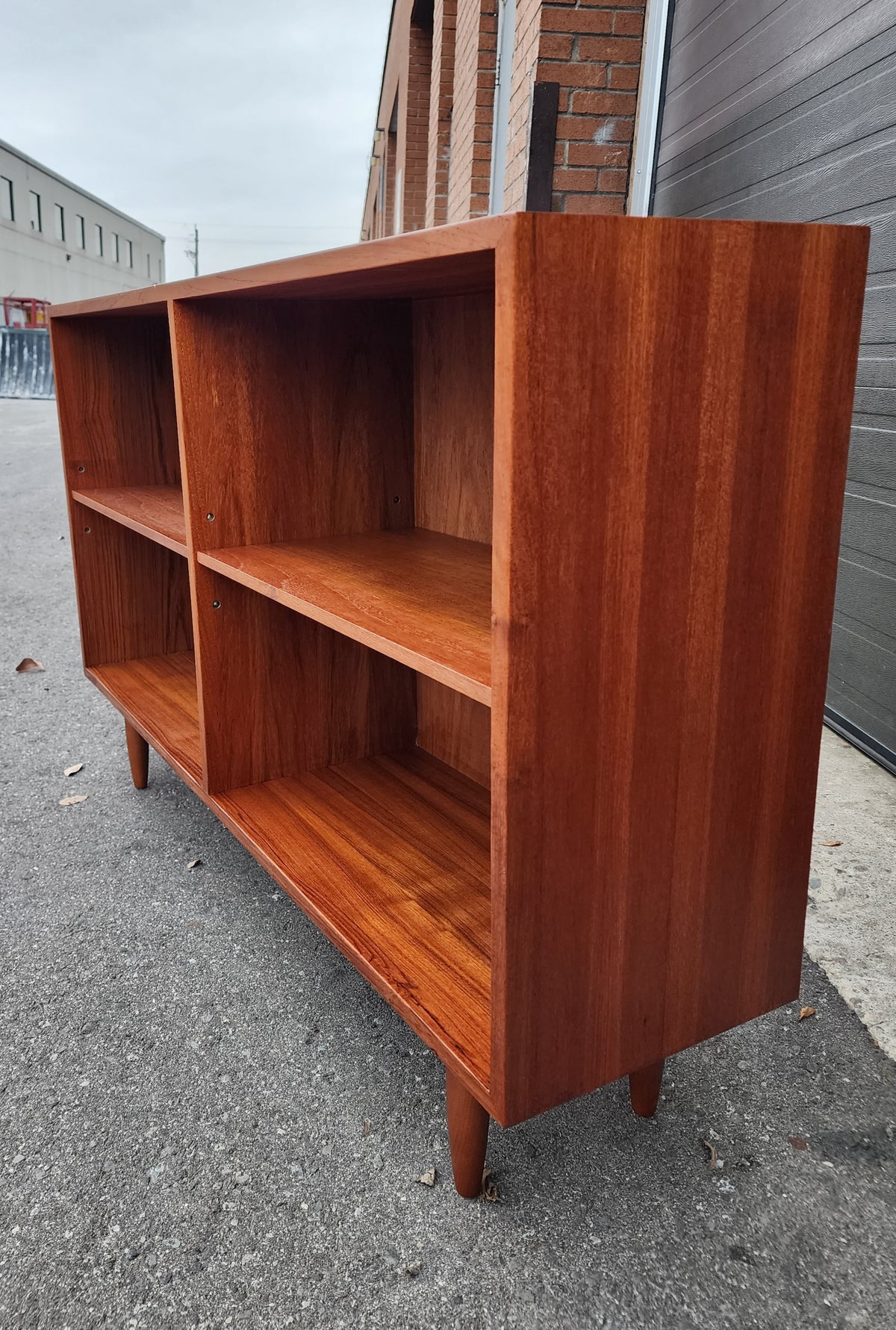 REFINISHED Mid Century Modern Teak Bookcase by Huber