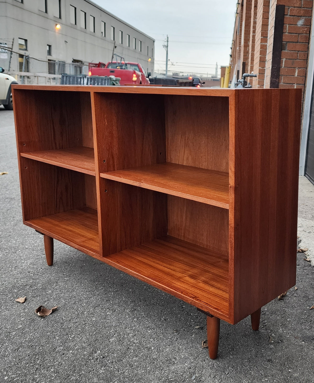 REFINISHED Mid Century Modern Teak Bookcase by Huber