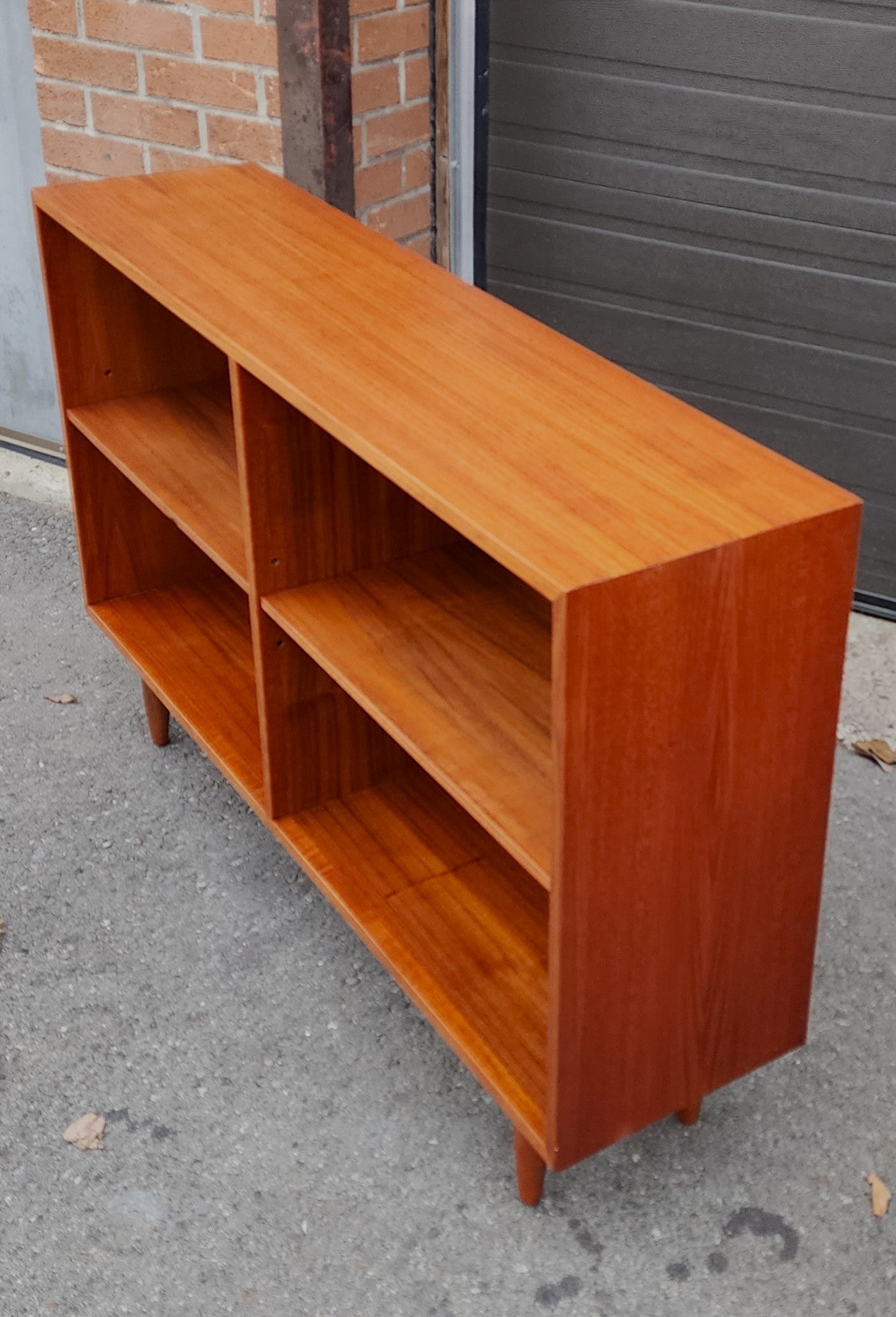 REFINISHED Mid Century Modern Teak Bookcase by Huber