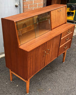 REFINISHED Mid Century Modern Teak Buffet Bar by Nathan 48