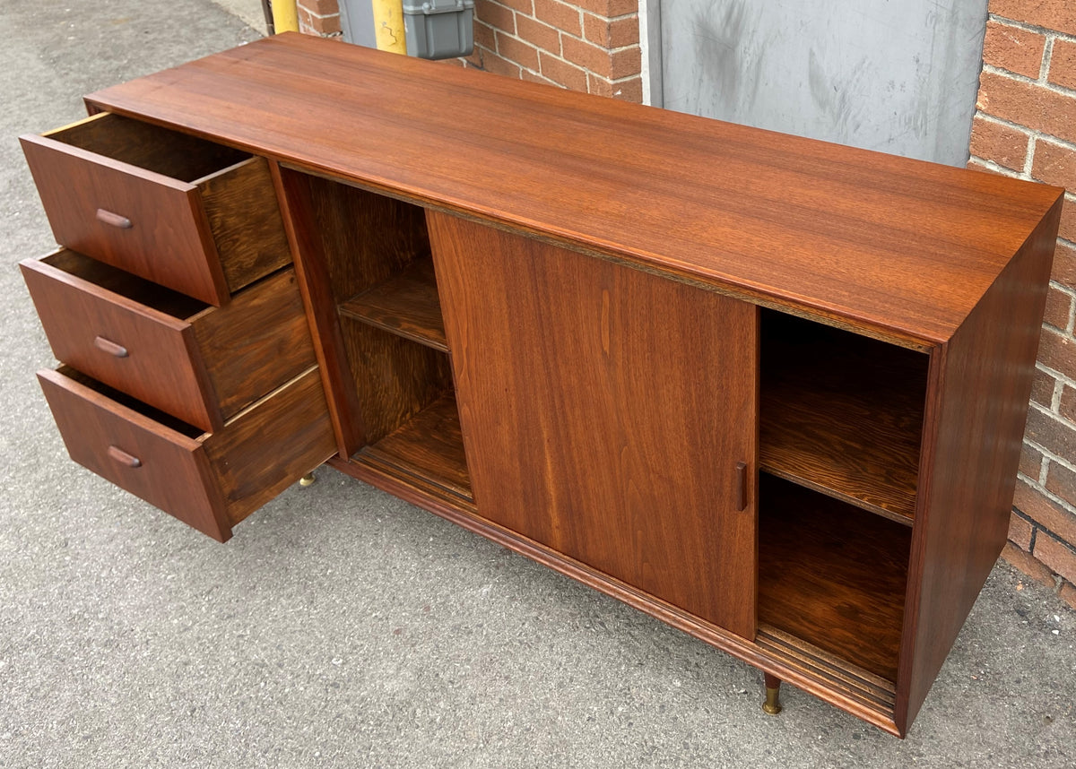 REFINISHED Mid Century Modern Teak Sideboard 58