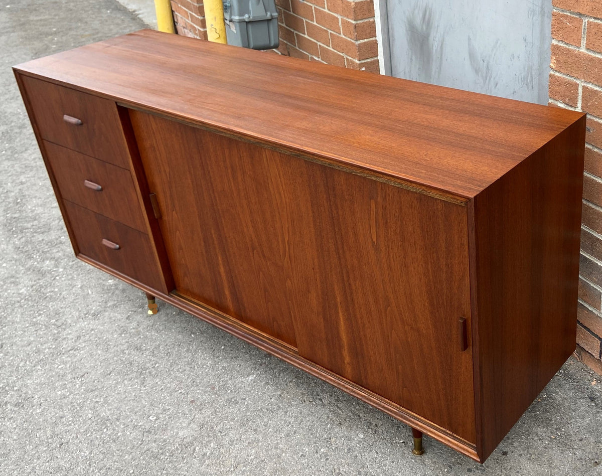 REFINISHED Mid Century Modern Teak Sideboard 58