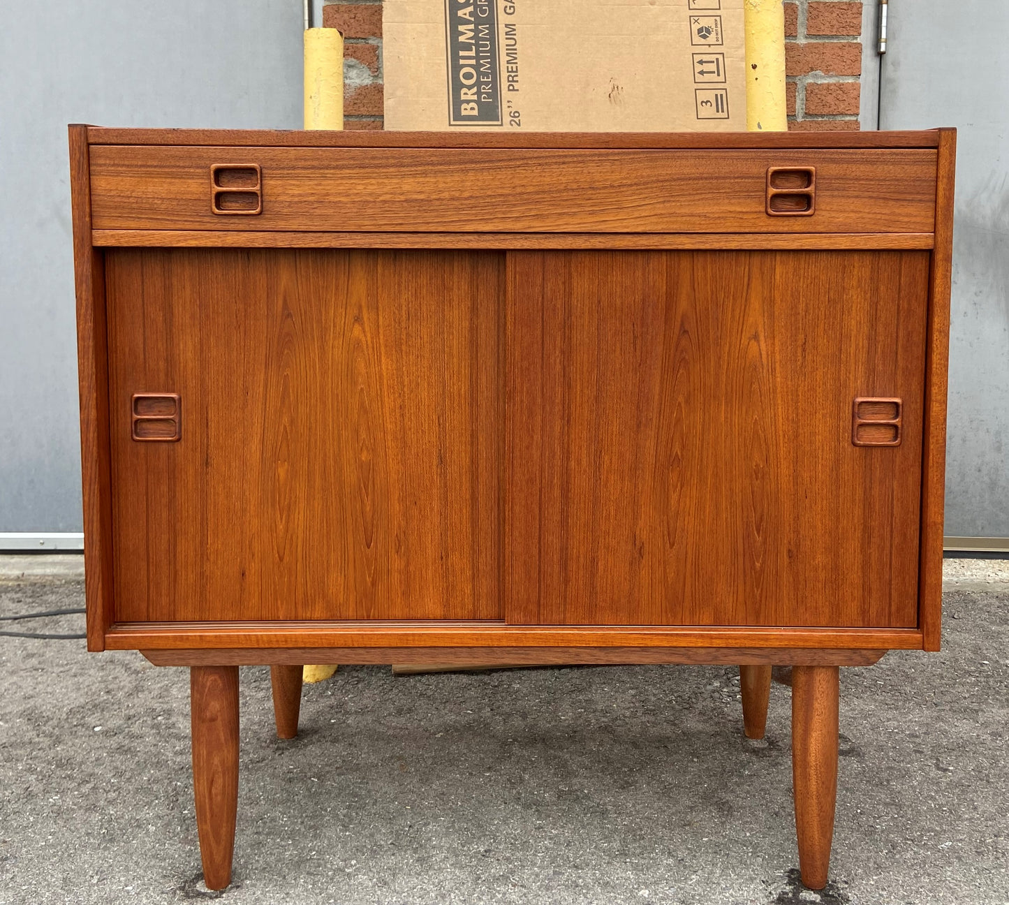 REFINISHED Mid Century Modern Teak Buffet 34.75"