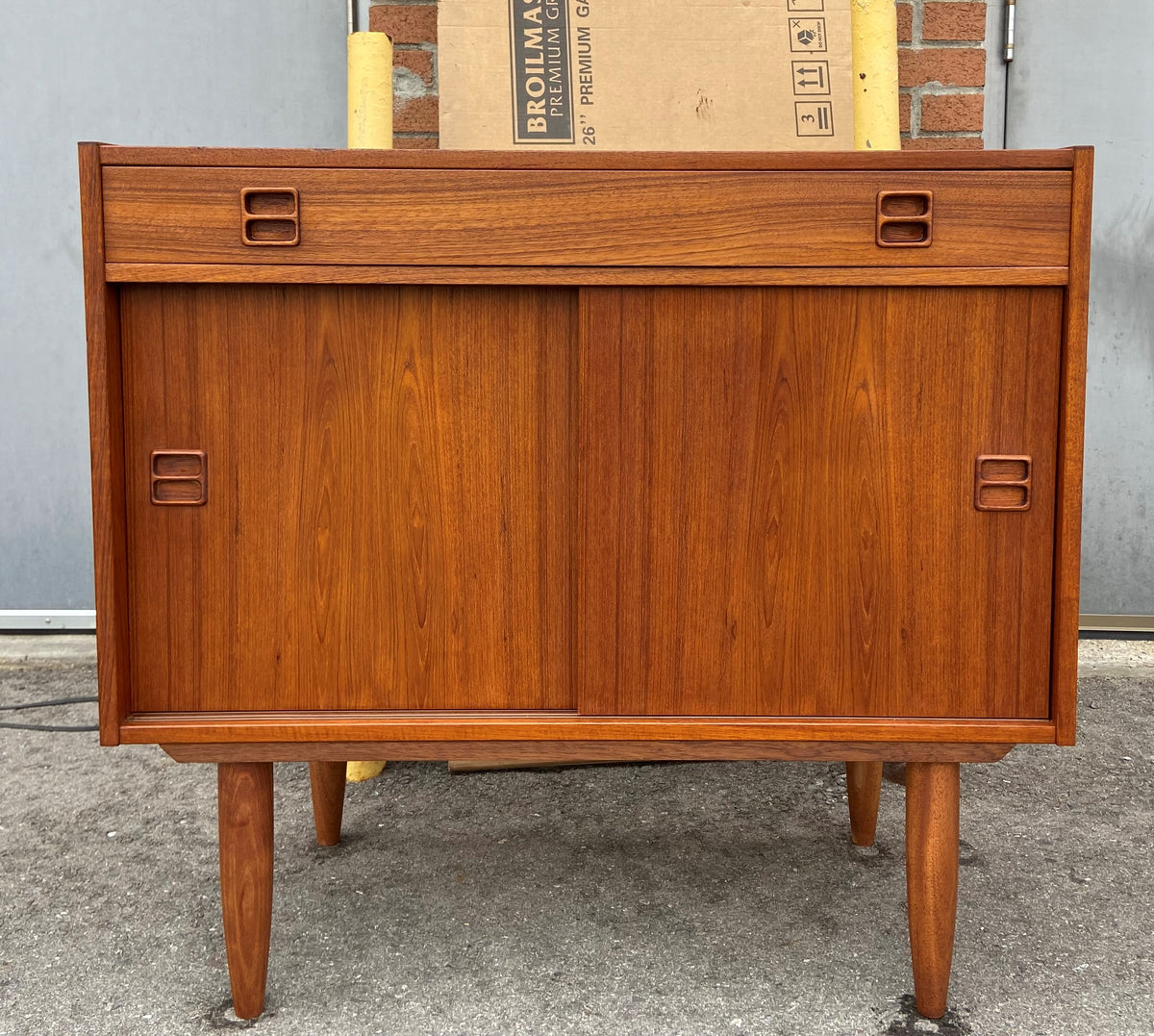 REFINISHED Mid Century Modern Teak Buffet 34.75