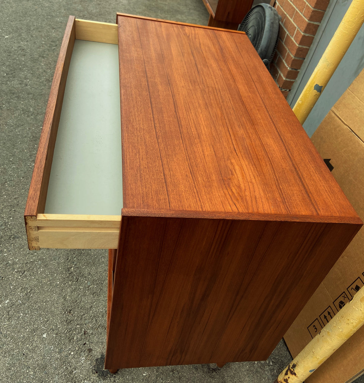 REFINISHED Mid Century Modern Teak Buffet 34.75