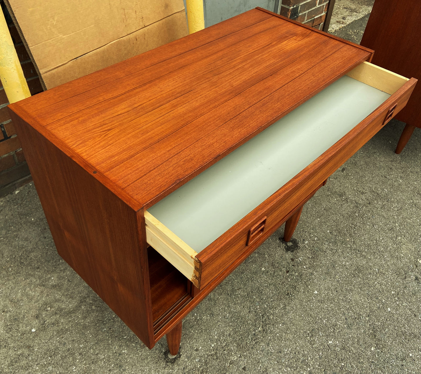 REFINISHED Mid Century Modern Teak Buffet 34.75"