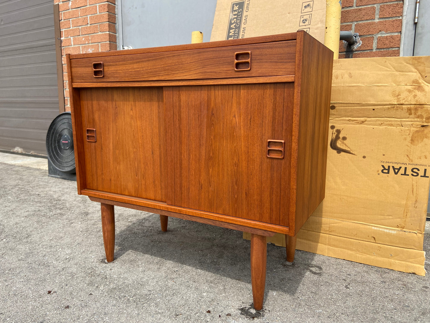 REFINISHED Mid Century Modern Teak Buffet 34.75"