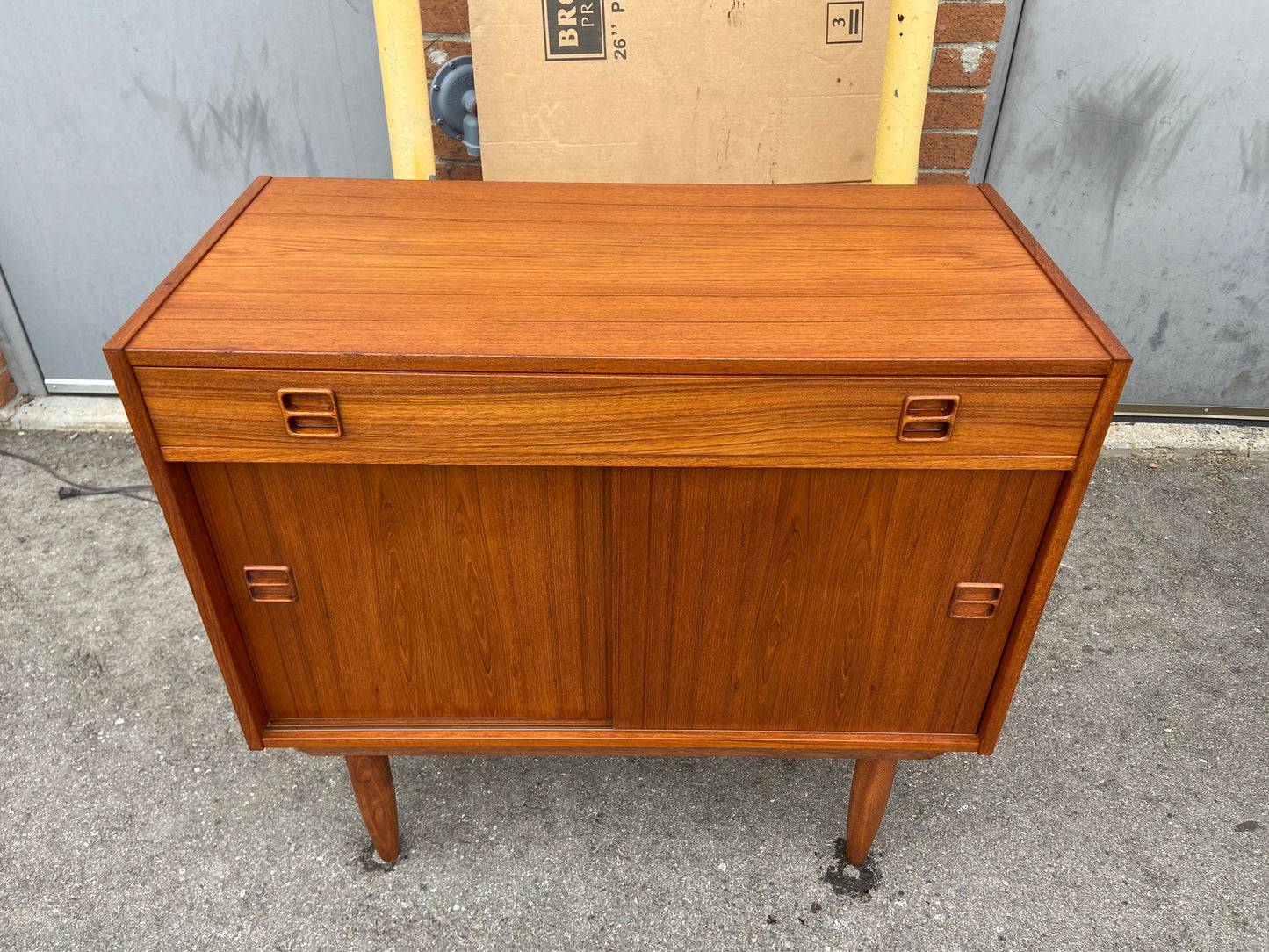 REFINISHED Mid Century Modern Teak Buffet 34.75"