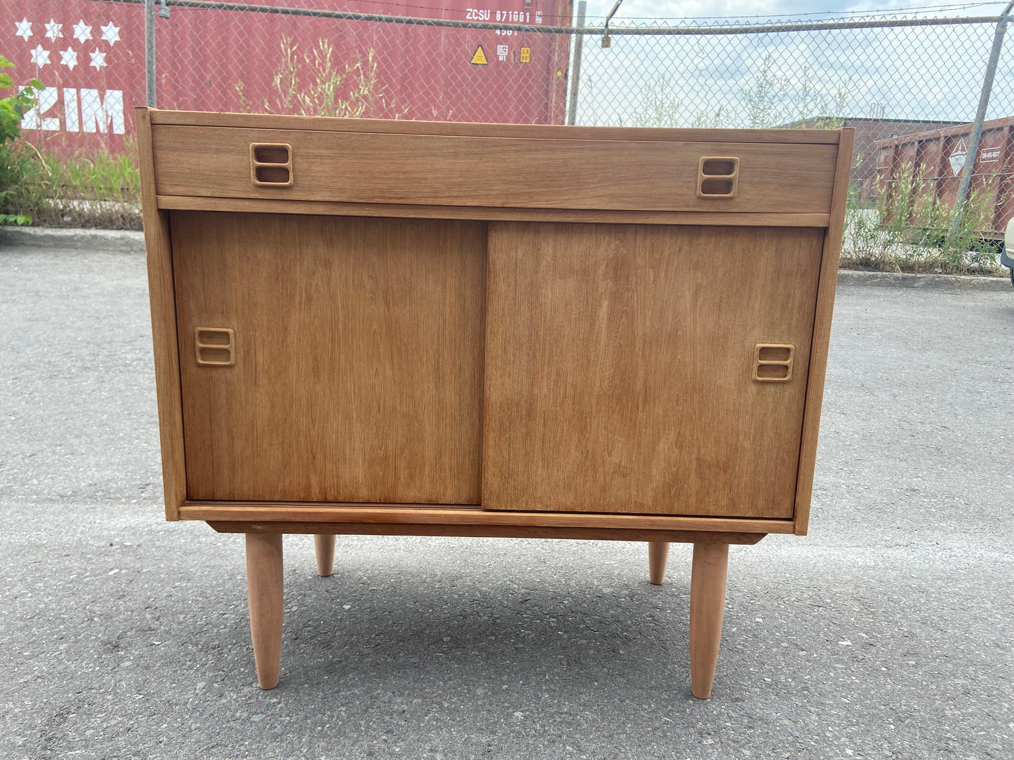 REFINISHED Mid Century Modern Teak Buffet 34.75"