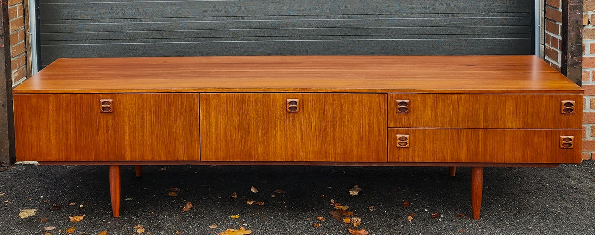 REFINISHED Danish Mid Century Modern Teak Console 94
