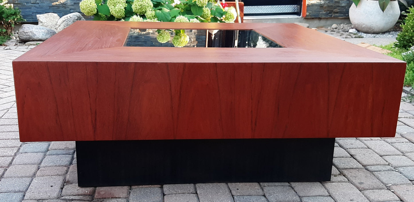 REFINISHED Giant MCM Teak Coffee Table, PERFECT