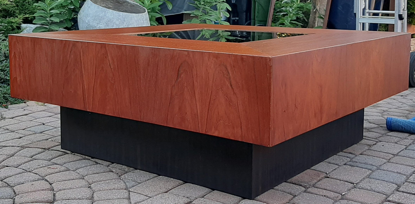 REFINISHED Giant MCM Teak Coffee Table, PERFECT