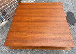 REFINISHED Mid Century Modern Teak Coffee Table Square 2 Tier, Perfect 4