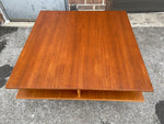 REFINISHED Mid Century Modern Teak Coffee Table Square 2 Tier, Perfect 6