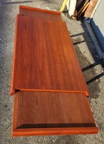 REFINISHED Danish Mid Century Modern Teak Coffee Table w Extensions 5
