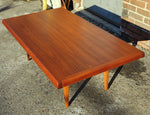 REFINISHED Danish Mid Century Modern Teak Coffee Table w Extensions 11