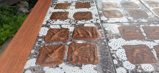 REFINISHED Danish MCM teak coffee table with tile inlay 47 x 22", PERFECT