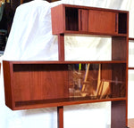 REFINISHED Mid Century Modern Teak Corner Multi-Cabinet Storage & Display System 8