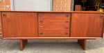 REFINISHED Mid Century Modern Teak Sideboard Credenza 6ft narrow, perfect 2
